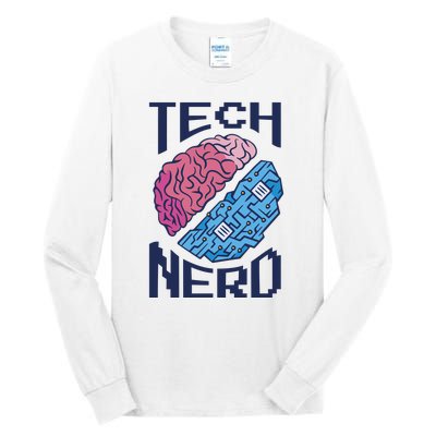 Tech Nerd Brain Tall Long Sleeve T-Shirt