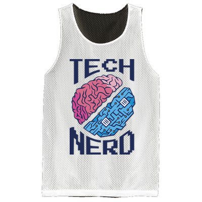 Tech Nerd Brain Mesh Reversible Basketball Jersey Tank