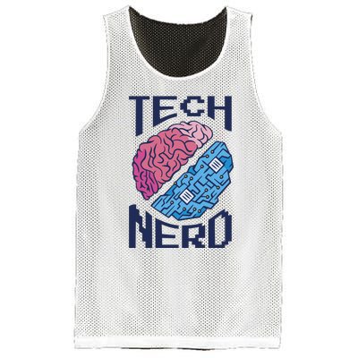 Tech Nerd Brain Mesh Reversible Basketball Jersey Tank