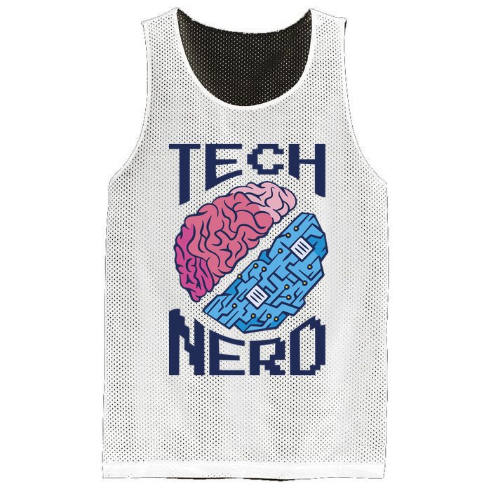 Tech Nerd Brain Mesh Reversible Basketball Jersey Tank
