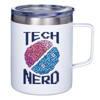 Tech Nerd Brain 12oz Stainless Steel Coffee Mug