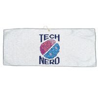 Tech Nerd Brain Large Microfiber Waffle Golf Towel