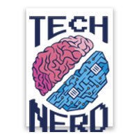 Tech Nerd Brain Poster