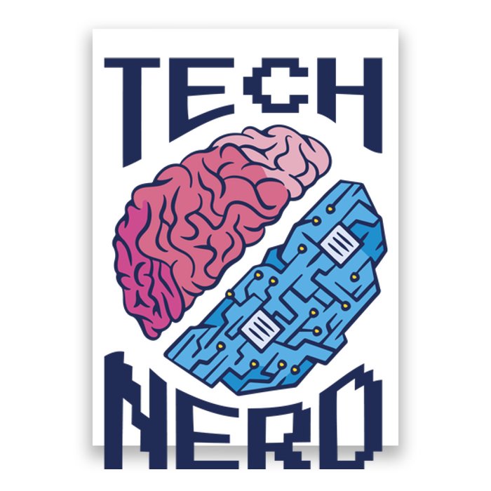 Tech Nerd Brain Poster