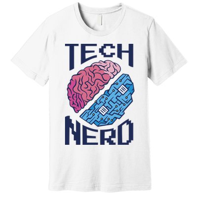 Tech Nerd Brain Premium T-Shirt