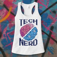 Tech Nerd Brain Womens Tank Top
