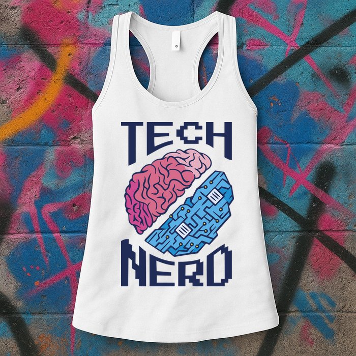Tech Nerd Brain Womens Tank Top
