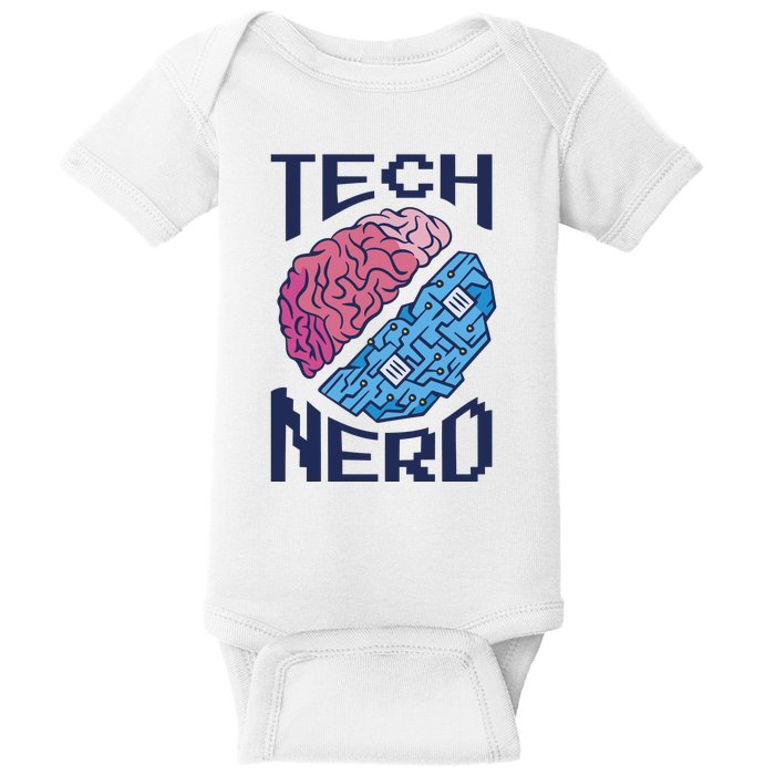 Tech Nerd Brain Baby Bodysuit