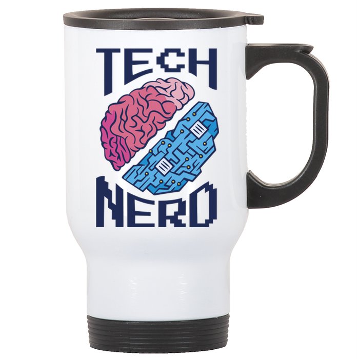 Tech Nerd Brain Stainless Steel Travel Mug