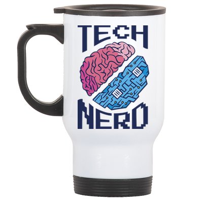 Tech Nerd Brain Stainless Steel Travel Mug