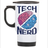 Tech Nerd Brain Stainless Steel Travel Mug