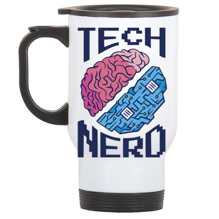 Tech Nerd Brain Stainless Steel Travel Mug