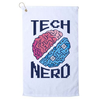 Tech Nerd Brain Golf Towel