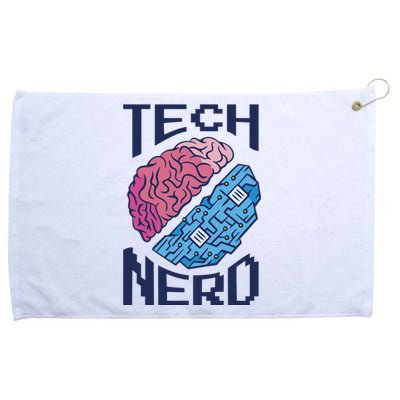 Tech Nerd Brain Grommeted Golf Towel