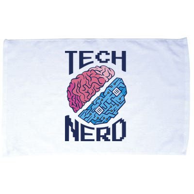 Tech Nerd Brain Microfiber Hand Towel