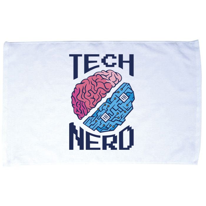 Tech Nerd Brain Microfiber Hand Towel