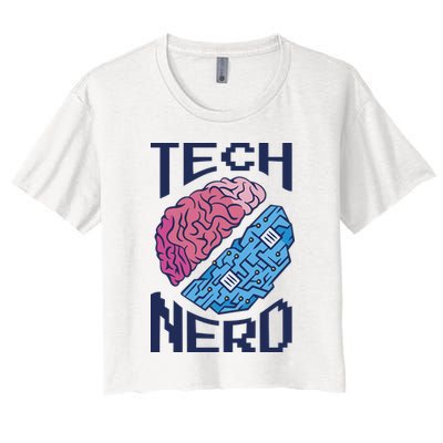 Tech Nerd Brain Crop Top