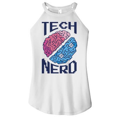 Tech Nerd Brain Women's Perfect Tri Rocker Tank