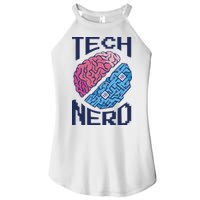Tech Nerd Brain Women's Perfect Tri Rocker Tank