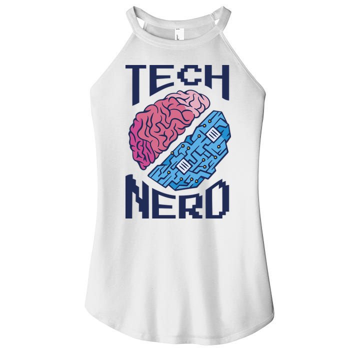 Tech Nerd Brain Women's Perfect Tri Rocker Tank