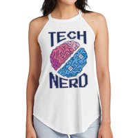 Tech Nerd Brain Women's Perfect Tri Rocker Tank