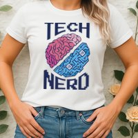 Tech Nerd Brain Womens T-Shirt