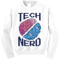 Tech Nerd Brain Kids Sweatshirt