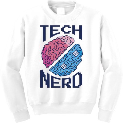 Tech Nerd Brain Kids Sweatshirt