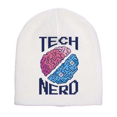 Tech Nerd Brain Short Acrylic Beanie