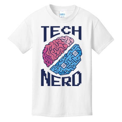 Tech Nerd Brain Kids T-Shirt