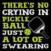There's No Crying In Pickleball Just A Lot Of Swearing 7-Panel Snapback Hat