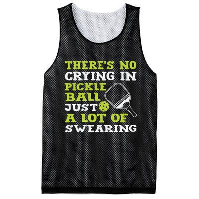 There's No Crying In Pickleball Just A Lot Of Swearing Mesh Reversible Basketball Jersey Tank