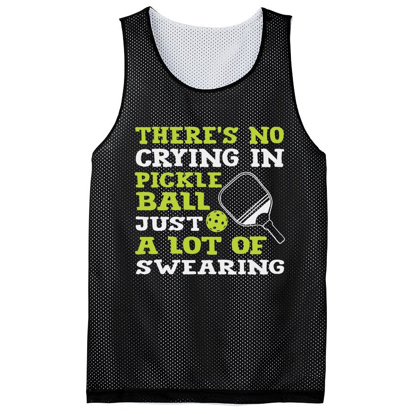 There's No Crying In Pickleball Just A Lot Of Swearing Mesh Reversible Basketball Jersey Tank