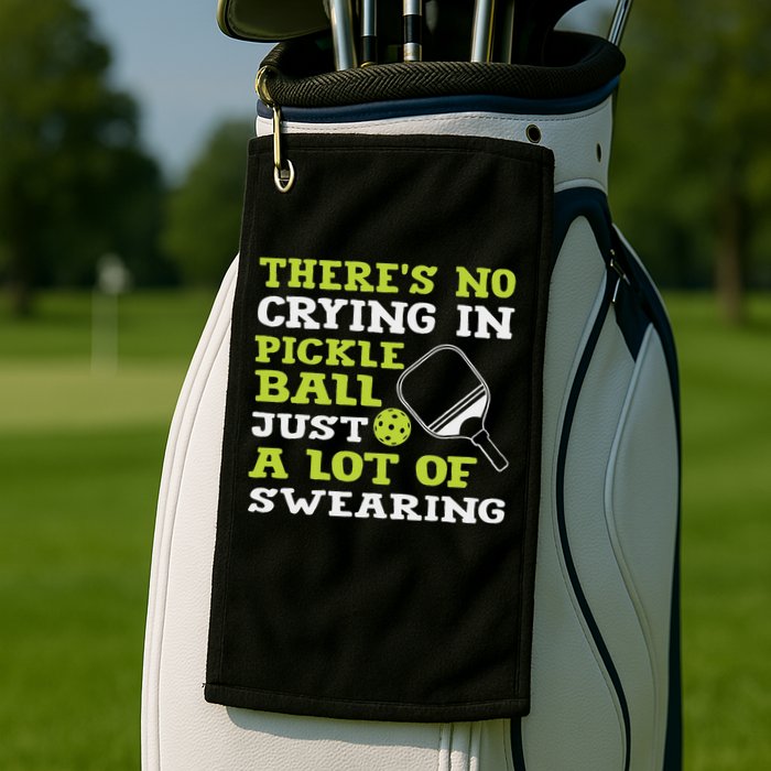 There's No Crying In Pickleball Just A Lot Of Swearing Golf Towel
