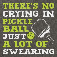 There's No Crying In Pickleball Just A Lot Of Swearing Cotton Canvas Backpack