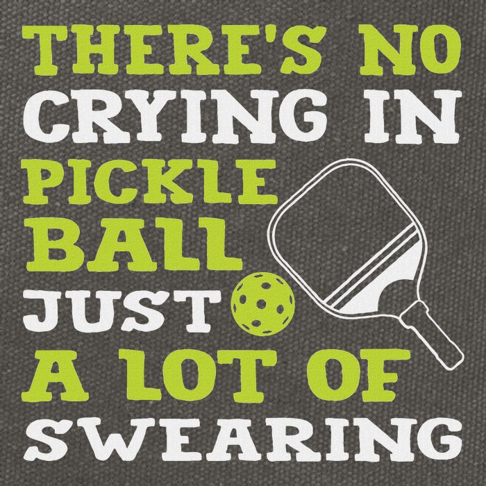 There's No Crying In Pickleball Just A Lot Of Swearing Cotton Canvas Backpack