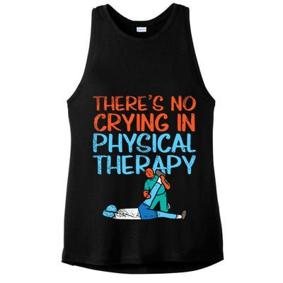 Theres No Crying In Physical Therapy Therapist Ladies PosiCharge Tri-Blend Wicking Tank