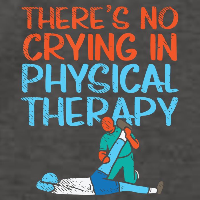 Theres No Crying In Physical Therapy Therapist Vector Backpack