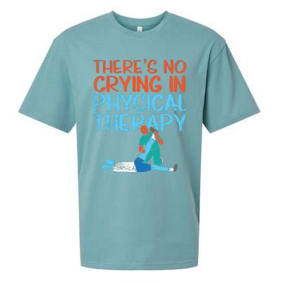 Theres No Crying In Physical Therapy Therapist Sueded Cloud Jersey T-Shirt