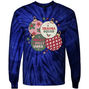 Trauma Nurse Christmas Emergency Nurse Tie-Dye Long Sleeve Shirt