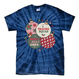 Trauma Nurse Christmas Emergency Nurse Tie-Dye T-Shirt