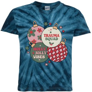 Trauma Nurse Christmas Emergency Nurse Kids Tie-Dye T-Shirt