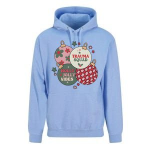 Trauma Nurse Christmas Emergency Nurse Unisex Surf Hoodie