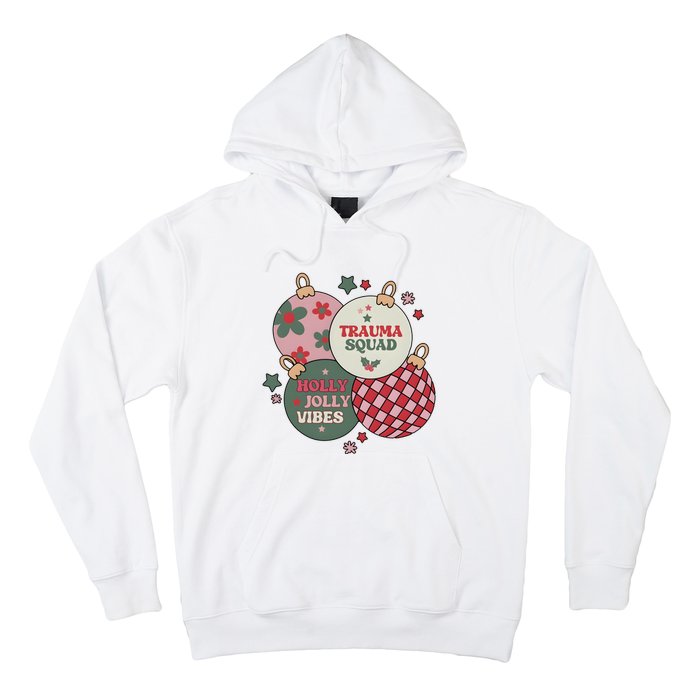 Trauma Nurse Christmas Emergency Nurse Hoodie