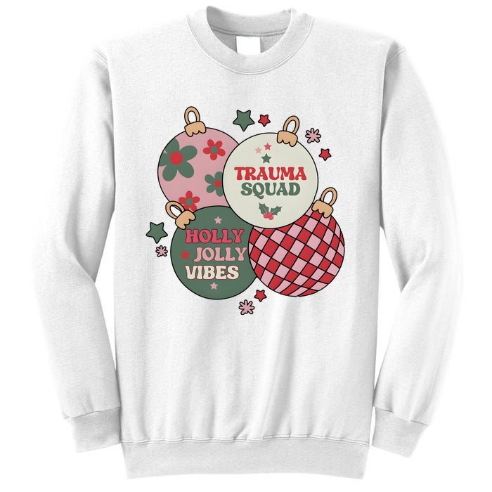 Trauma Nurse Christmas Emergency Nurse Sweatshirt