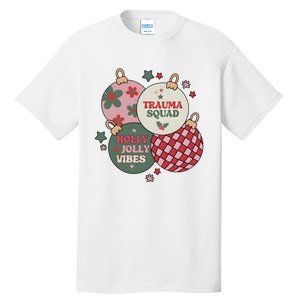 Trauma Nurse Christmas Emergency Nurse Tall T-Shirt