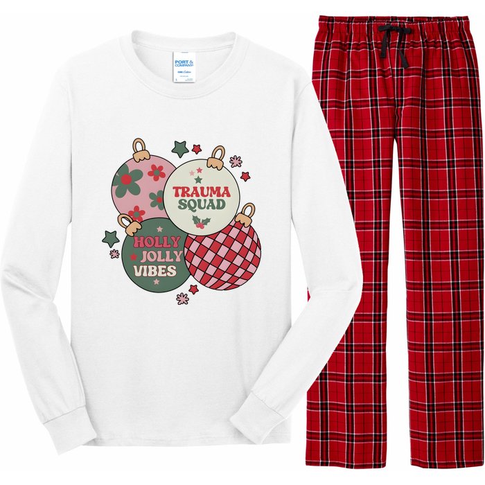 Trauma Nurse Christmas Emergency Nurse Long Sleeve Pajama Set