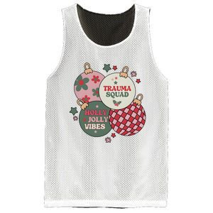 Trauma Nurse Christmas Emergency Nurse Mesh Reversible Basketball Jersey Tank