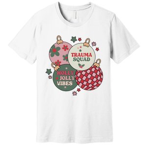 Trauma Nurse Christmas Emergency Nurse Premium T-Shirt