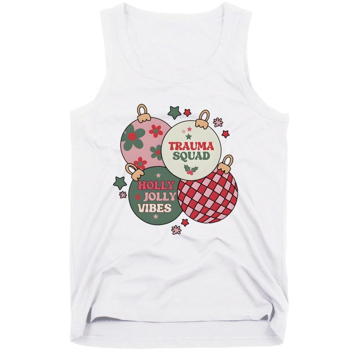 Trauma Nurse Christmas Emergency Nurse Tank Top